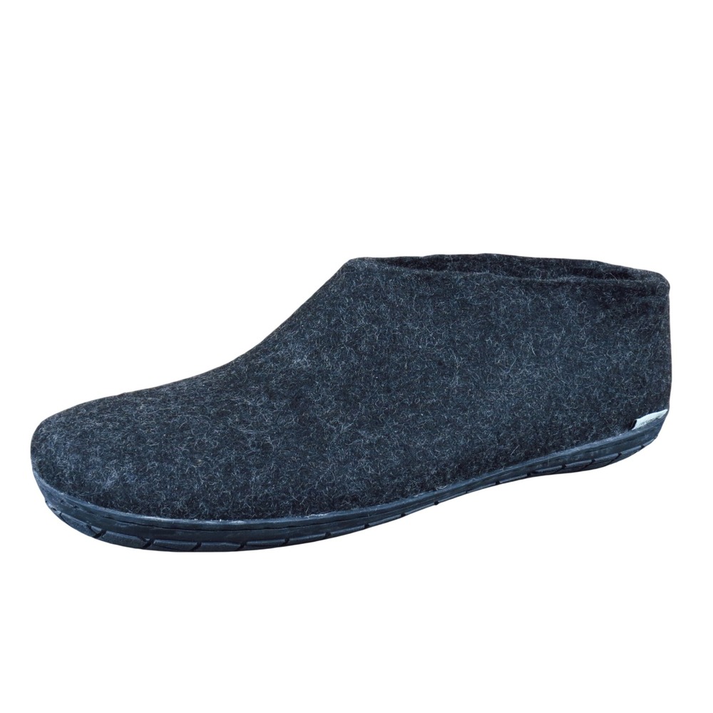 Glerups The Shoe Mens Wool Slipper Boots Size 44 Indoor Outdoor Charcoal Grey